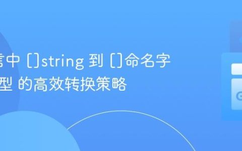Go语言中 []string 到 []命名字符串类型 的高效转换策略