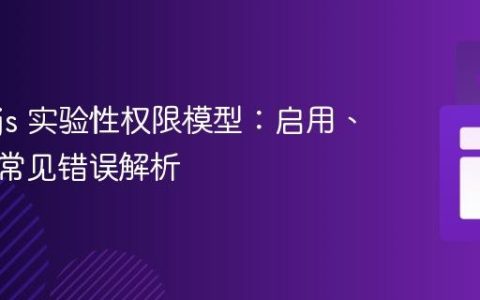 Node.js 实验性权限模型：启用、配置与常见错误解析