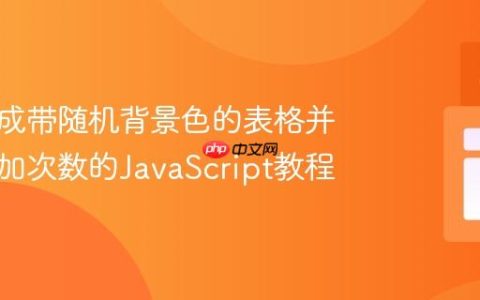 动态生成带随机背景色的表格并限制追加次数的JavaScript教程