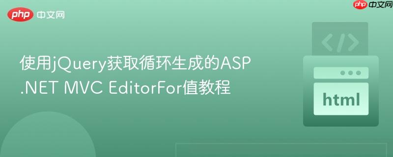 使用jQuery获取循环生成的ASP.NET MVC EditorFor值教程