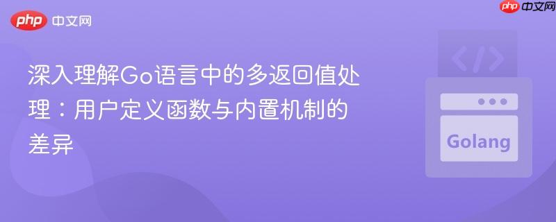 深入理解Go语言中的多返回值处理:用户定义函数与内置机制的差异