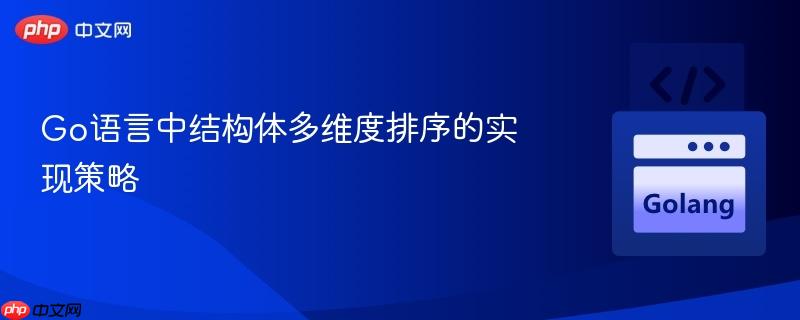 Go语言中结构体多维度排序的实现策略