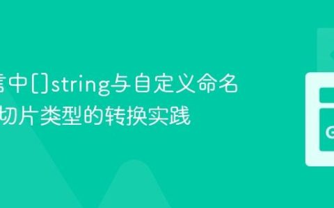 Go语言中[]string与自定义命名字符串切片类型的转换实践