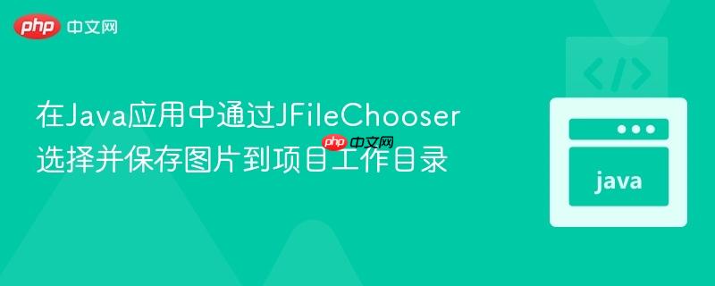 在Java应用中通过JFileChooser选择并保存图片到项目工作目录