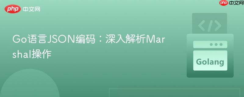 Go语言JSON编码:深入解析Marshal操作