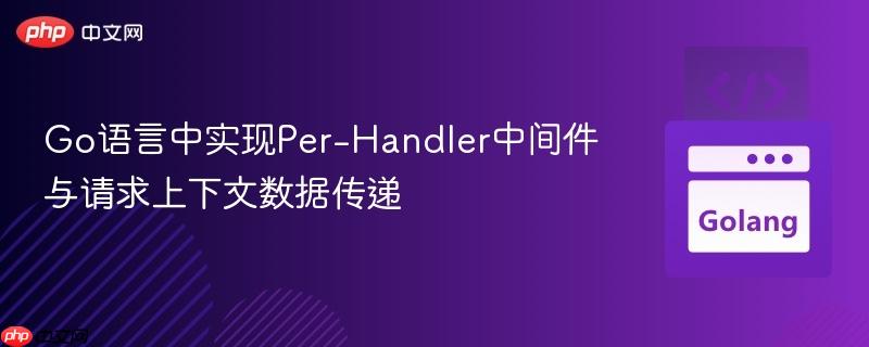 Go语言中实现Per-Handler中间件与请求上下文数据传递