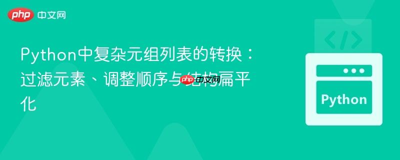 Python中复杂元组列表的转换:过滤元素、调整顺序与结构扁平化