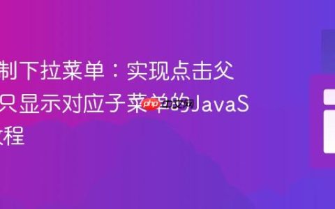 精准控制下拉菜单：实现点击父菜单项只显示对应子菜单的JavaScript教程