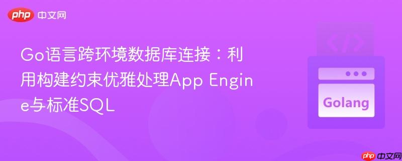 Go语言跨环境数据库连接:利用构建约束优雅处理App Engine与标准SQL