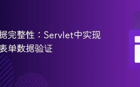 确保数据完整性：Servlet中实现可靠的表单数据验证