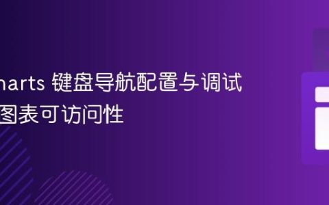 Highcharts 键盘导航配置与调试：确保图表可访问性