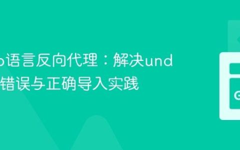 掌握Go语言反向代理：解决undefined错误与正确导入实践