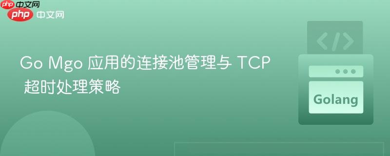 Go Mgo 应用的连接池管理与 TCP 超时处理策略