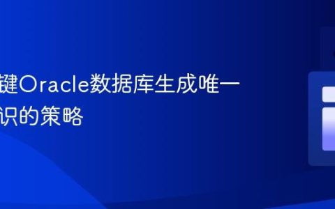 为无主键Oracle数据库生成唯一记录标识的策略