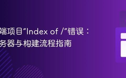 解决前端项目“Index of /”错误：本地服务器与构建流程指南