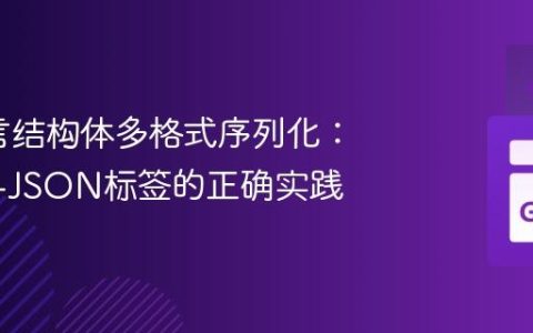 Go语言结构体多格式序列化：XML与JSON标签的正确实践