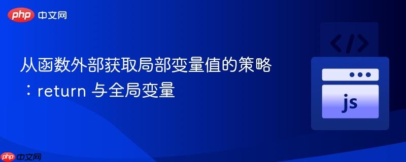从函数外部获取局部变量值的策略:return 与全局变量