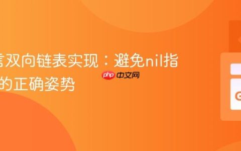 Go语言双向链表实现：避免nil指针恐慌的正确姿势