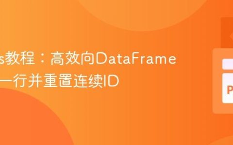 Pandas教程：高效向DataFrame添加唯一行并重置连续ID