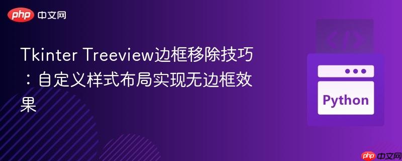 Tkinter Treeview边框移除技巧:自定义样式布局实现无边框效果