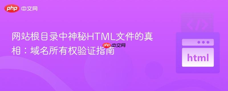 网站根目录中神秘HTML文件的真相:域名所有权验证指南