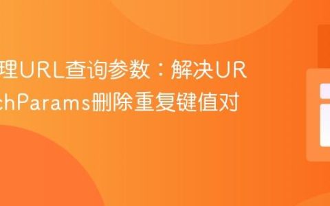 精准管理URL查询参数：解决URLSearchParams删除重复键值对的挑战