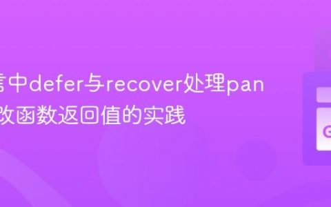Go语言中defer与recover处理panic及修改函数返回值的实践