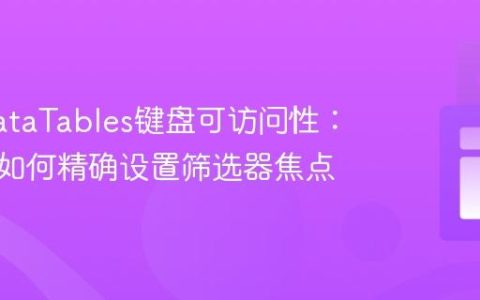 增强DataTables键盘可访问性：重置后如何精确设置筛选器焦点