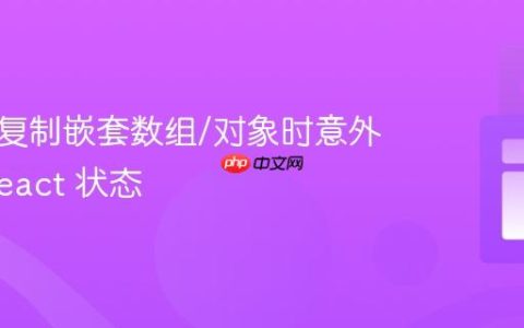 防止在复制嵌套数组/对象时意外修改 React 状态