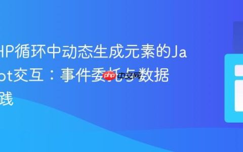 优化PHP循环中动态生成元素的JavaScript交互：事件委托与数据属性实践