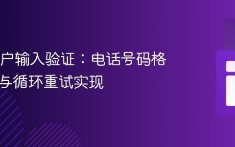 Java用户输入验证：电话号码格式校验与循环重试实现