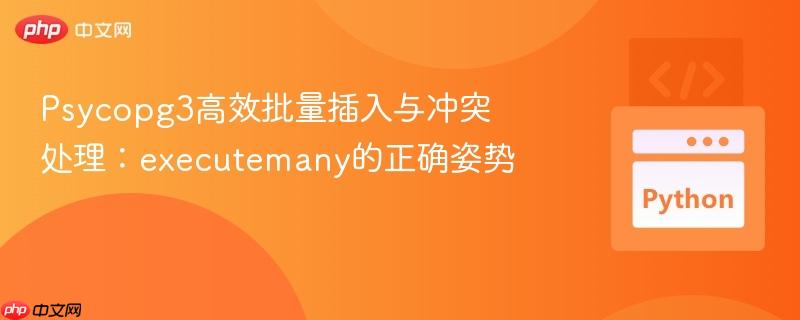 Psycopg3高效批量插入与冲突处理：executemany的正确姿势