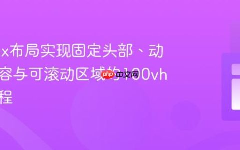 Flexbox布局实现固定头部、动态主内容与可滚动区域的100vh布局教程