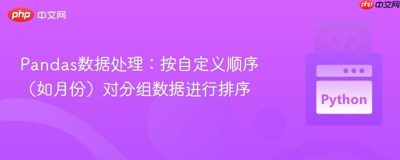 pandas数据处理:按自定义顺序(如月份)对分组数据进行排序