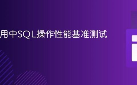 Java应用中SQL操作性能基准测试指南