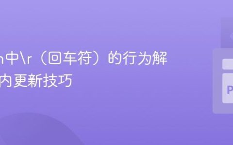 Python中（回车符）的行为解析与行内更新技巧