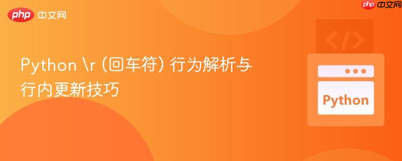 Python r (回车符) 行为解析与行内更新技巧
