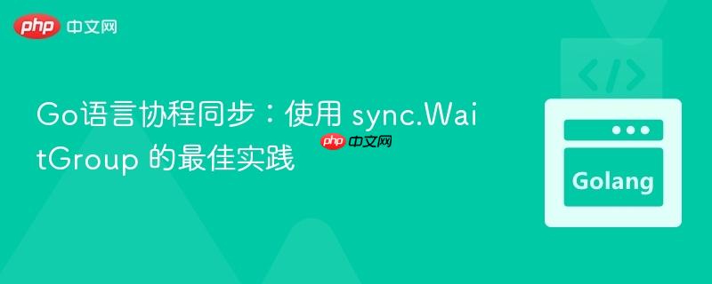 Go语言协程同步:使用 sync.WaitGroup 的最佳实践