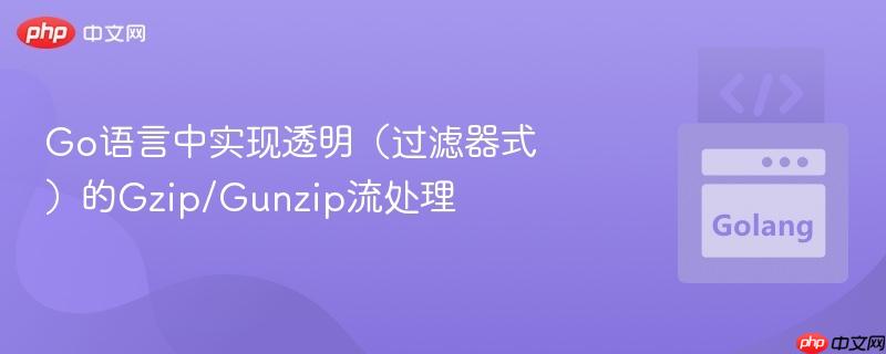 Go语言中实现透明（过滤器式）的Gzip/Gunzip流处理