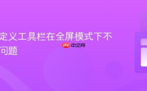 解决自定义工具栏在全屏模式下不可见的问题