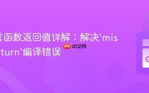Go语言函数返回值详解：解决‘missing return’编译错误