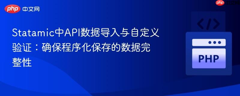 Statamic中API数据导入与自定义验证:确保程序化保存的数据完整性