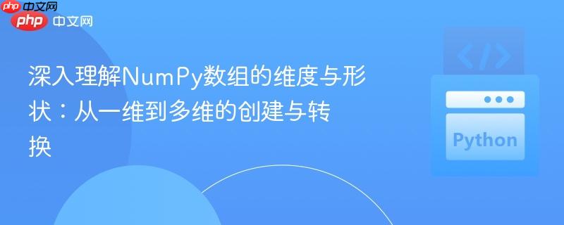 深入理解NumPy数组的维度与形状:从一维到多维的创建与转换