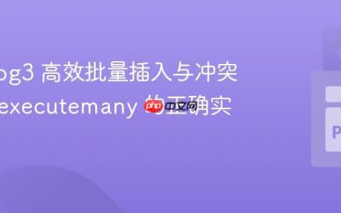 psycopg3 高效批量插入与冲突处理：executemany 的正确实践