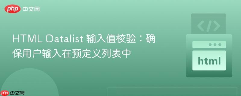 HTML Datalist 输入值校验:确保用户输入在预定义列表中