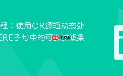 SQL教程：使用OR逻辑动态处理WHERE子句中的可选过滤条件