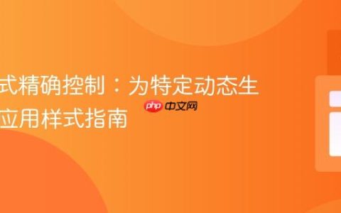CSS样式精确控制：为特定动态生成表格应用样式指南