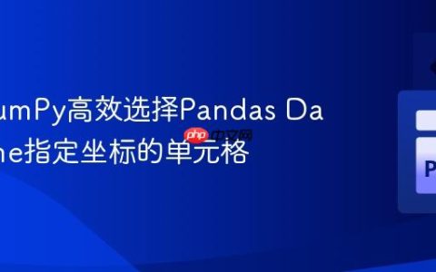 使用NumPy高效选择Pandas DataFrame指定坐标的单元格
