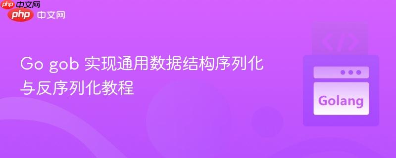 Go gob 实现通用数据结构序列化与反序列化教程