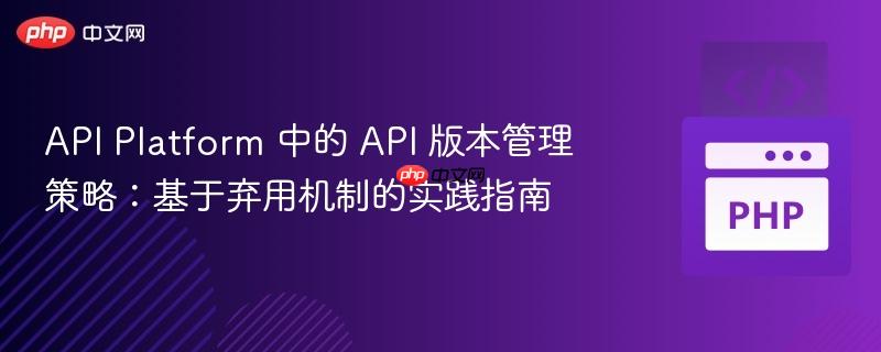API Platform 中的 API 版本管理策略:基于弃用机制的实践指南